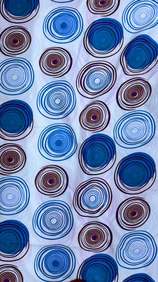 Coastal Circles Blue Printed Bedsheet Set