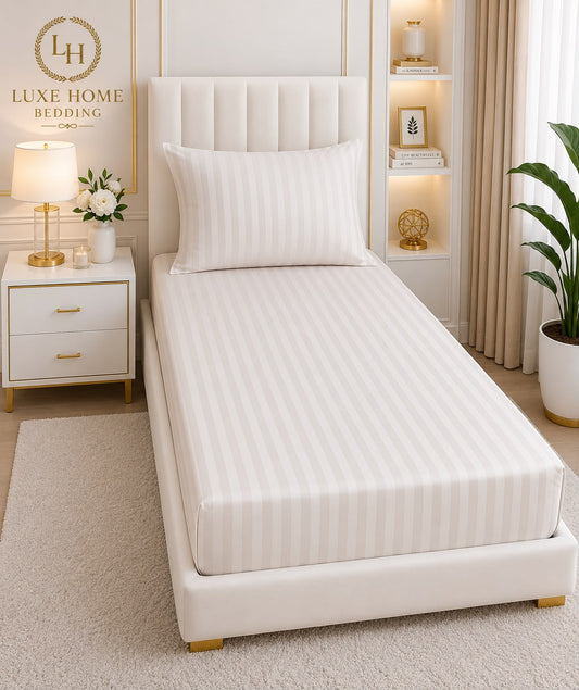 Ivory Serenity – Cream Printed Bedsheet Set